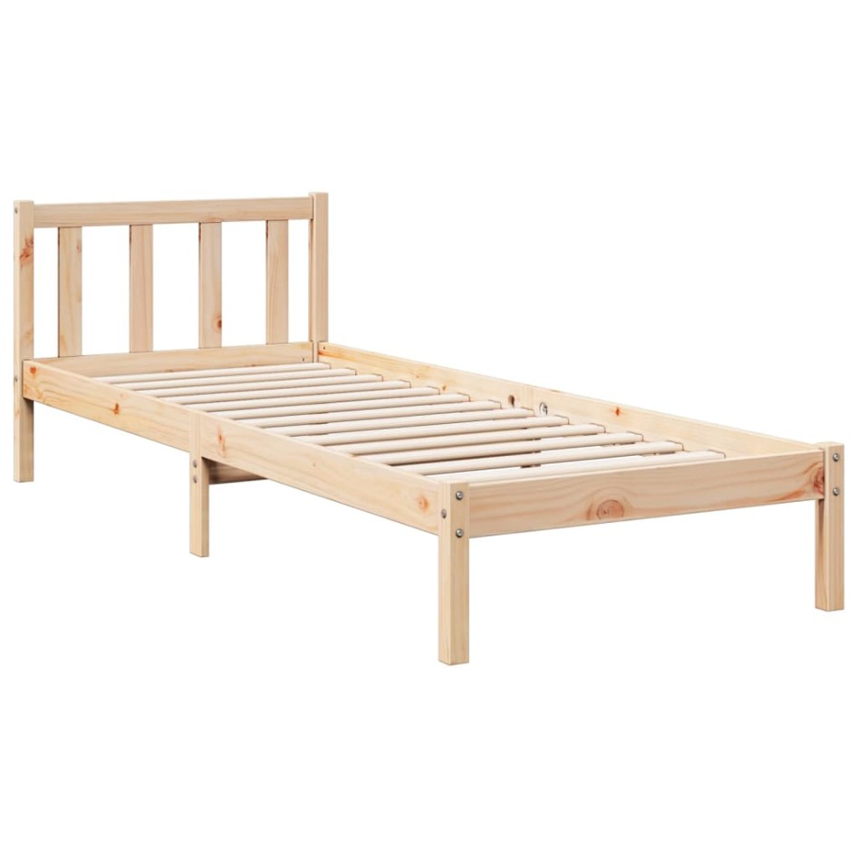 Cama extralarga sin colchón madera maciza de pino 80x220