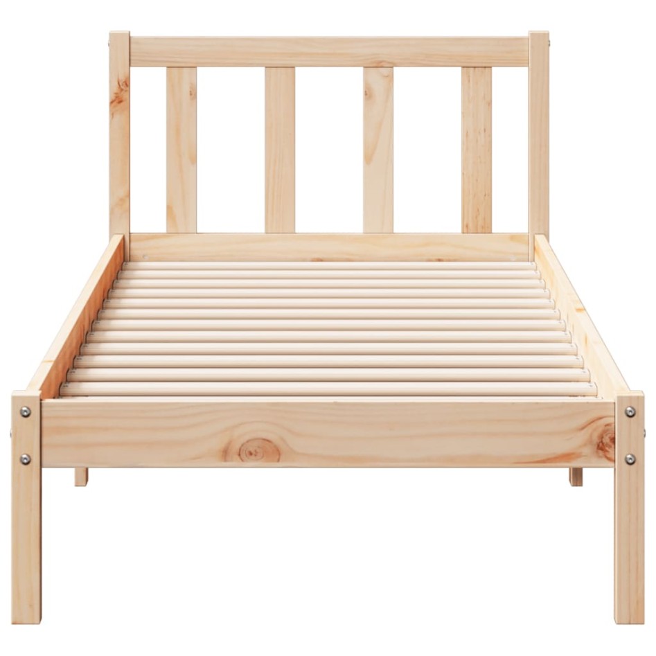 Cama extralarga sin colchón madera maciza de pino 80x220