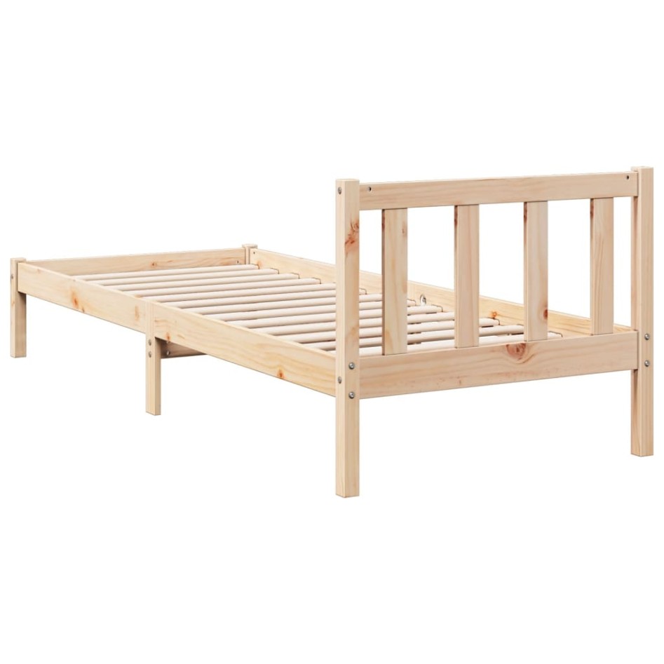 Cama extralarga sin colchón madera maciza de pino 80x220