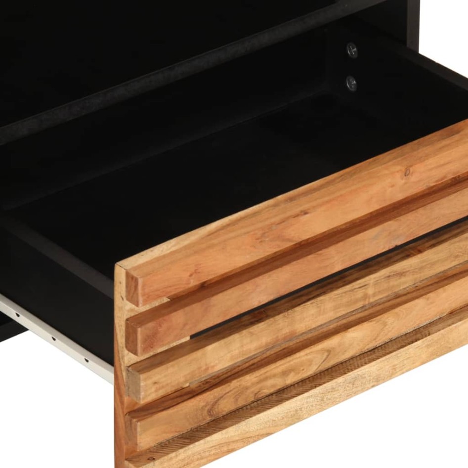 Mueble de TV madera maciza de acacia 80x34x46