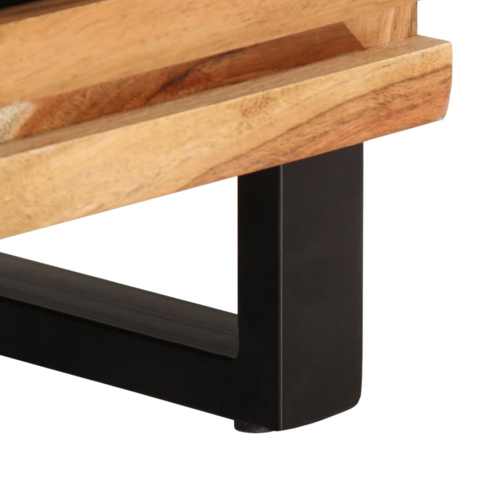 Mueble de TV madera maciza de acacia 80x34x46