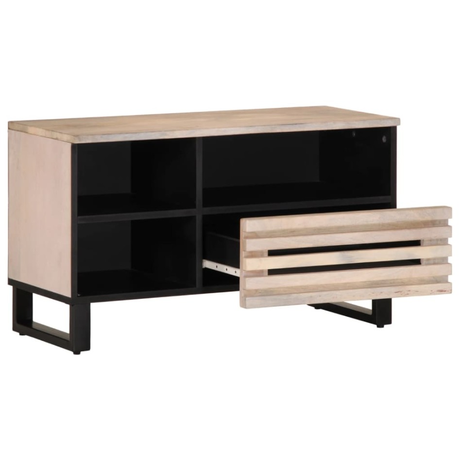 Mueble de TV madera maciza de mango 80x34x46