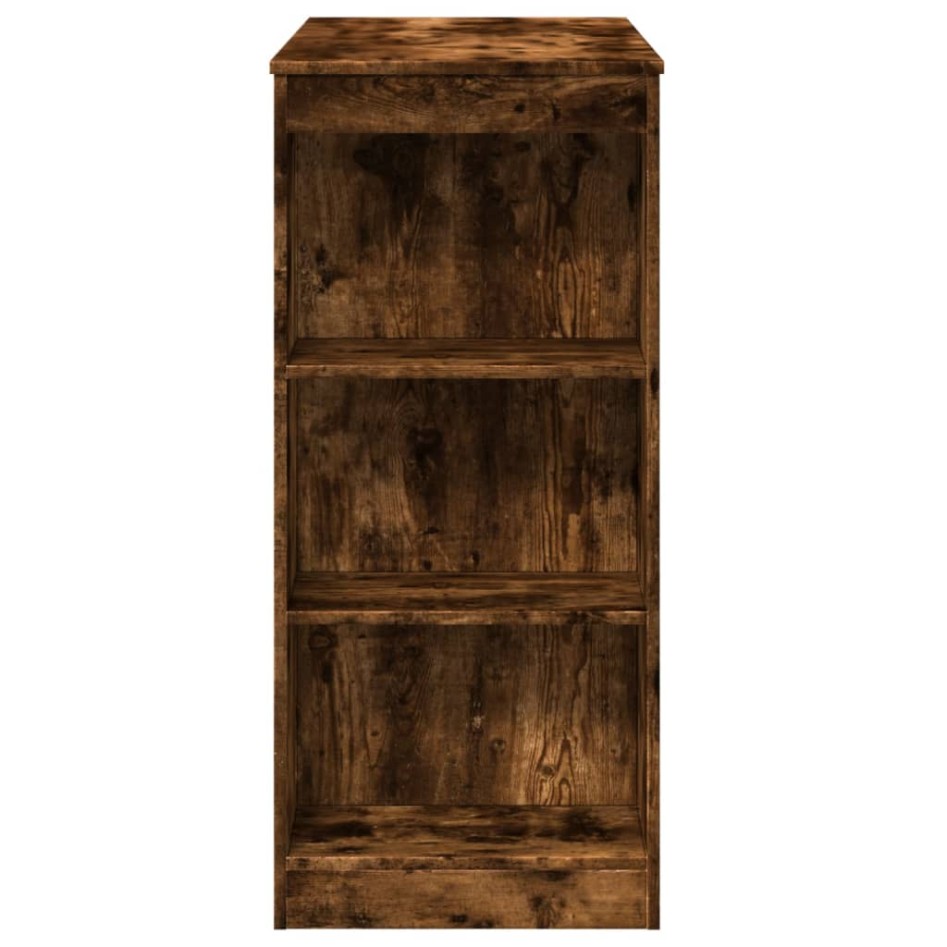 Mesa alta bar con estantes roble ahumado 95x47x103,5