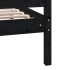 Estructura cama madera maciza individual negro 75x190