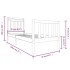 Estructura cama madera maciza individual negro 75x190