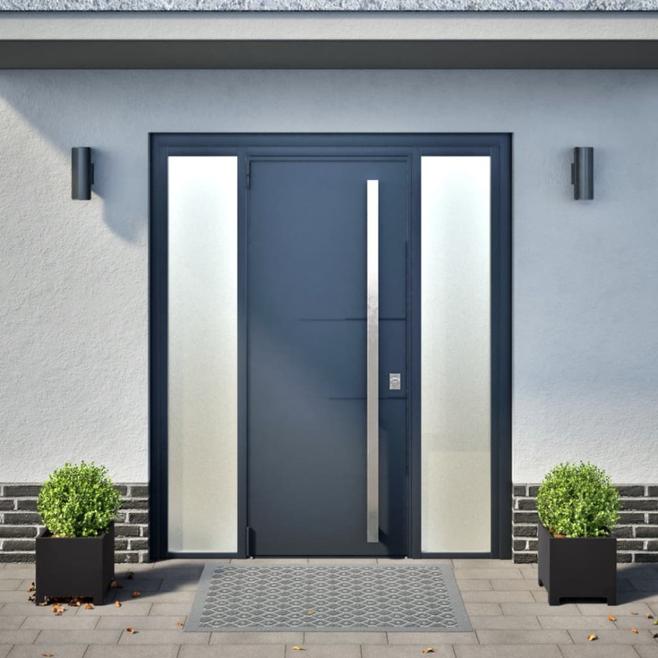 Jardineras 2 unidades acero negro 30x30x30