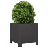 Jardineras 2 unidades acero negro 30x30x30