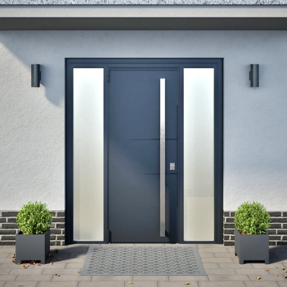 Jardineras 2 unidades acero gris antracita 30x30x30