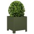 Jardineras 2 unidades acero verde oliva 30x30x30