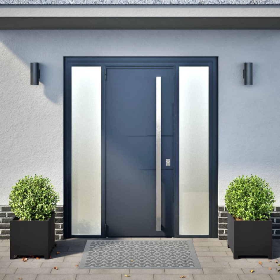 Jardineras 2 unidades acero negro 40x40x40