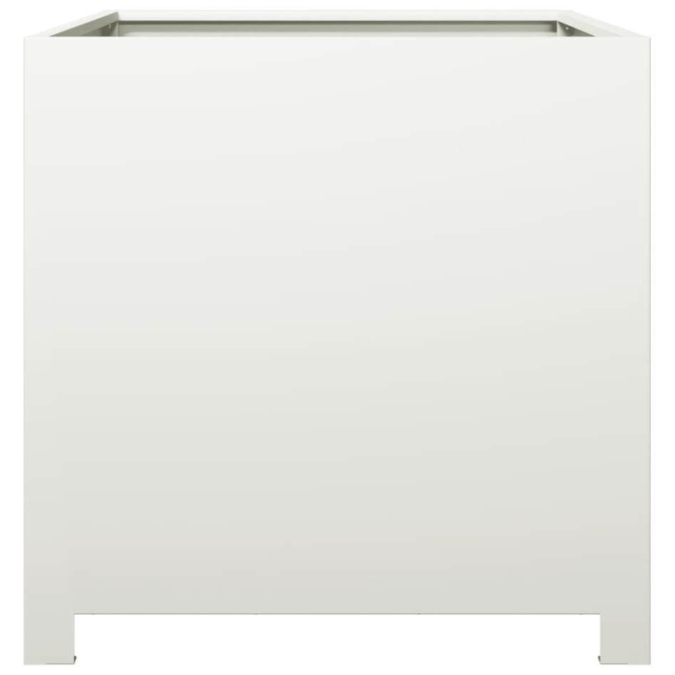 Jardinera de acero blanca 50x50x50