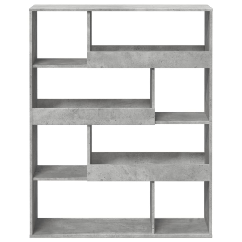 Estantería madera de ingeniería gris hormigón 100x33x125,5