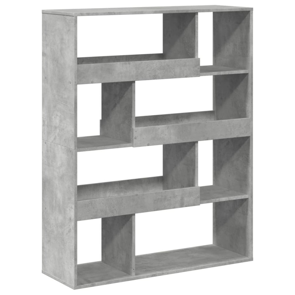 Estantería madera de ingeniería gris hormigón 100x33x125,5