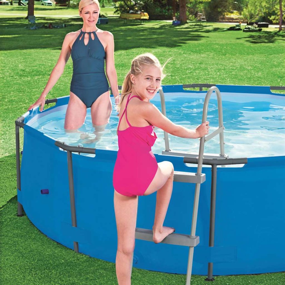 Bestway Escalera para piscina de 2 peldaños Flowclear 84