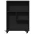 Carrito de almacenaje estrecho madera negro 48x13x68
