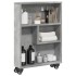 Carrito de almacenaje estrecho madera gris hormigón 48x13x68