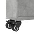 Carrito de almacenaje estrecho madera gris hormigón 48x13x68