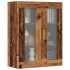 Armario de pared colgante madera envejecida 69,5x34x90