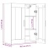 Armario de pared colgante madera envejecida 69,5x34x90