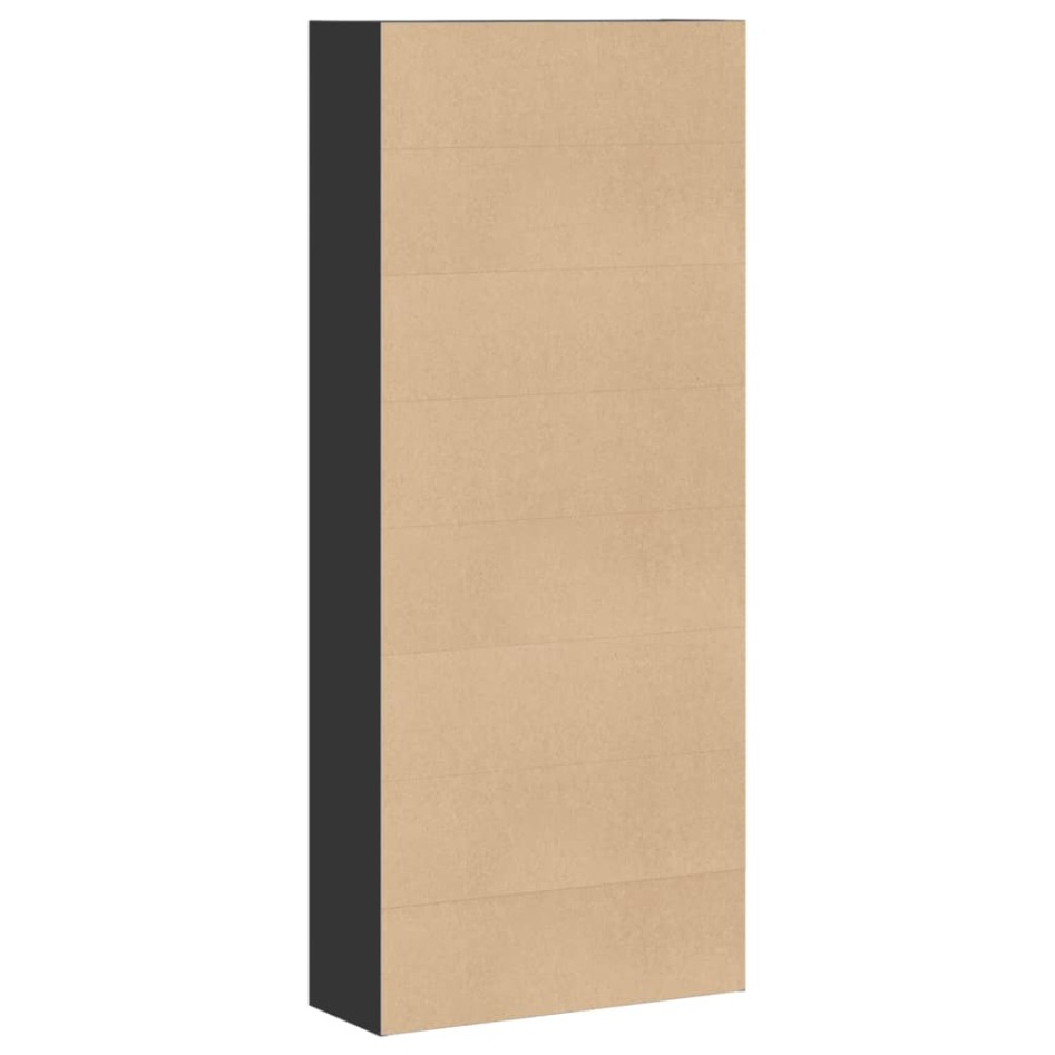 Estantería madera ingeniería negra 80x30x189