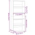 Estantería madera ingeniería negra 80x30x189