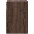 Mueble de TV de pared con luces LED marrón roble 41x31x45
