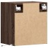 Mueble de TV de pared con luces LED marrón roble 41x31x45