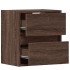 Mueble de TV de pared con luces LED marrón roble 41x31x45