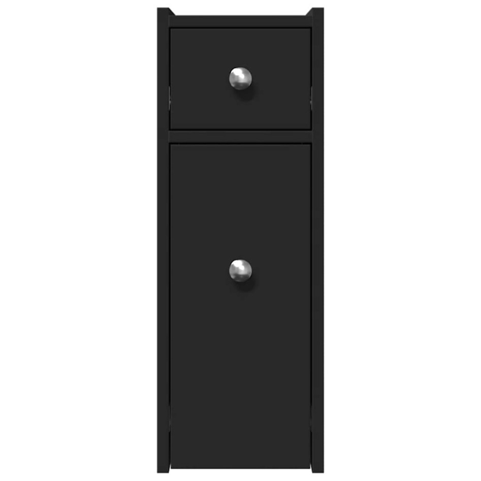 Armario de baño estrecho con ruedas madera de ingeniería