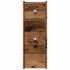 Armario de baño estrecho con ruedas madera