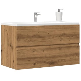 Mueble de lavabo madera ingeniería roble artisian 90x38,5x45