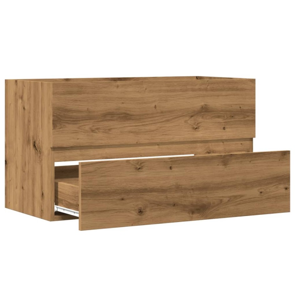 Mueble de lavabo madera ingeniería roble artisian 90x38,5x45