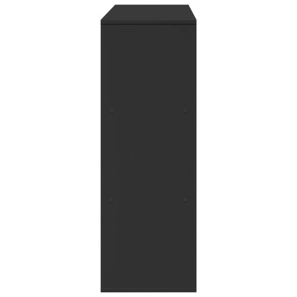 Separador de ambientes madera ingeniería negro 100x33x94,5