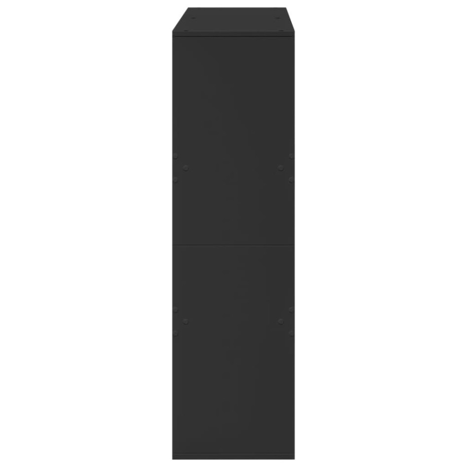 Separador de ambientes madera ingeniería negro 100x33x115