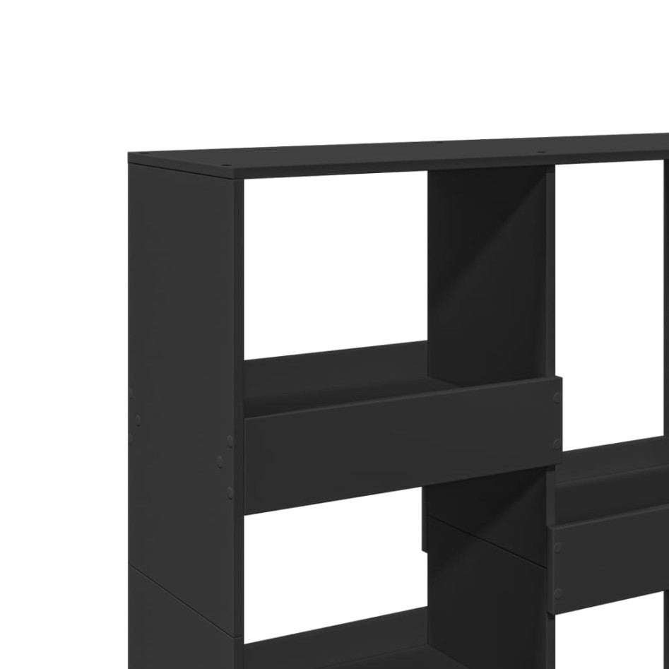 Separador de ambientes madera ingeniería negro 100x33x115