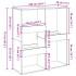 Separador de ambientes madera ingeniería negro 100x33x115