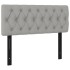 Cabecero de tela gris claro 100x7x78/88
