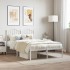 Estructura cama sin colchón con cabecero metal blanco