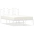 Estructura cama sin colchón con cabecero metal blanco