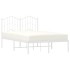 Estructura cama sin colchón con cabecero metal blanco