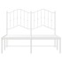 Estructura cama sin colchón con cabecero metal blanco