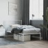 Estructura cama sin colchón con cabecero metal blanco 80x200