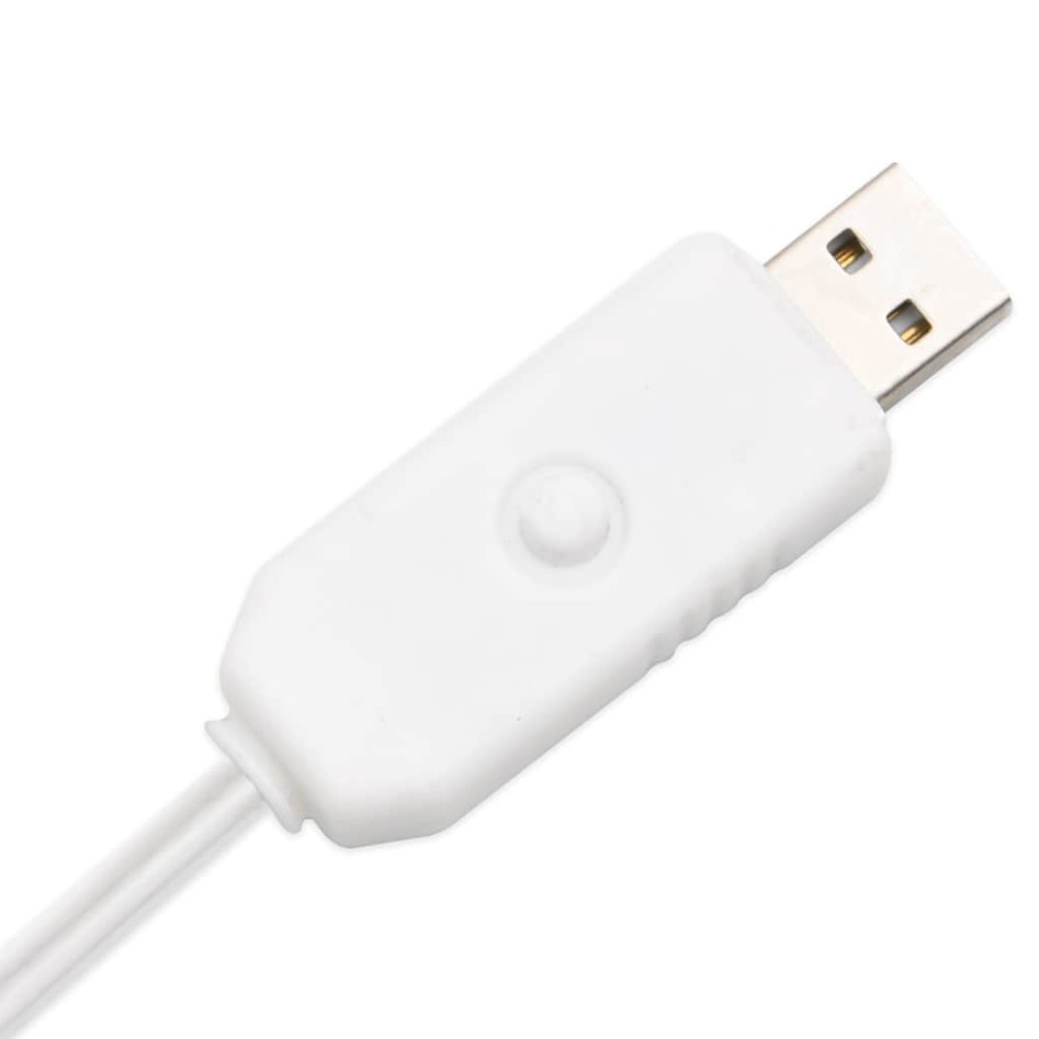 Abedul artificial blanco con 240 LEDs blanco cálido 300