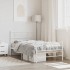 Estructura cama sin colchón con estribo metal blanco 90x190