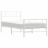 Estructura cama sin colchón con estribo metal blanco 90x190