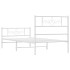 Estructura cama sin colchón con estribo metal blanco 90x190