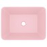 Lavabo de lujo de cerámica rosa mate 41x30x12