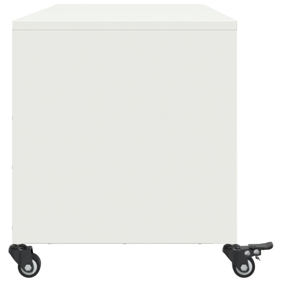 Mueble de TV acero blanco 100,5x39x43,5