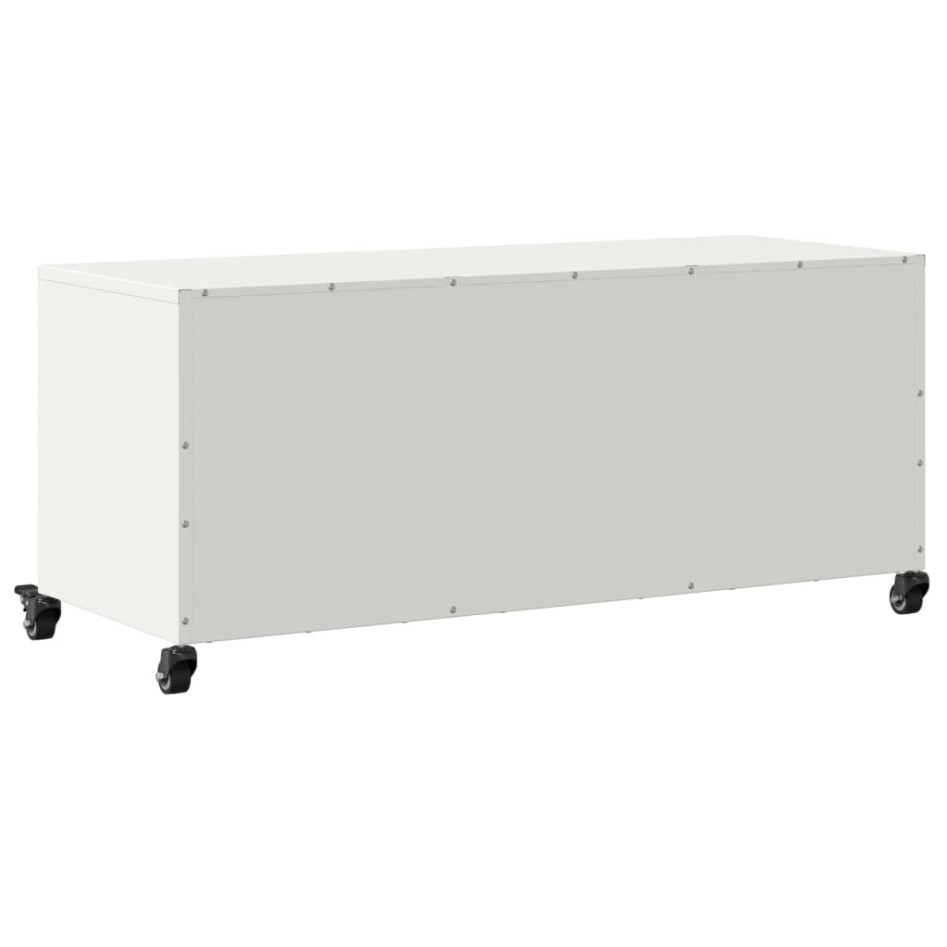 Mueble de TV acero blanco 100,5x39x43,5