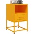 Mesitas de noche 2 uds acero amarillo mostaza 36x39x60,5